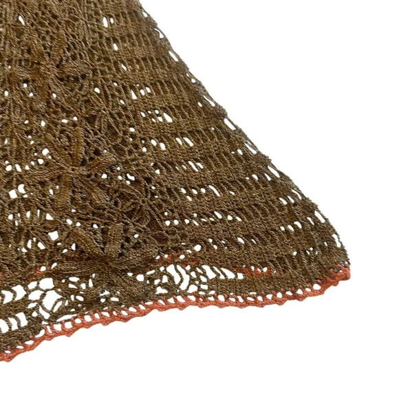 Letarte Handmade Metallic Dress Swim Cover Up Pullover Sheer Size Medium Women's - Picture 3 of 10